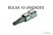 Bolsa 10 vasos cortos 1/4" punta pozidriv, pz3