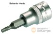 Bolsa 10 vasos cortos 3/8" punta torx, t15