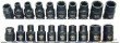 Regleta 10 vasos cortos 1/2" especiales de automocion ( 3 - 5 - 6 - 10 lados)