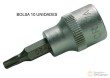Bolsa 10 vasos cortos 3/8" punta torx inviolable, t20h x 53 mm