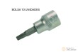 Bolsa 10 vasos cortos 3/8" punta torx inviolable, t27h x 53 mm