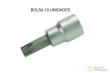 Bolsa 10 vasos cortos 3/8" punta torx inviolable, t50h x 53 mm