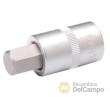 Vaso corto 1/2" punta allen, h15/32" x 53 mm.