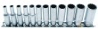 Regleta 12 vasos largos 1/4" bihex. ( 5/32"-9/16" sae)