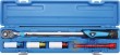 Estuche de llave dinamométrica 1/2" (40-200 nm.) + 3 vasos largos 1/2" de impacto con protector plástico 17-19-21 mm. + barra de torsión 195 mm calibrada a 120 nm.