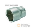 Bolsa 10 vasos cortos 1/2" hex. "protorque", 24 mm