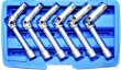 Estuche 6 vasos largos 3/8" articulados hex. para bujias de precalentamiento (8 - 9 - 10 - 12 - 14 - 16 x 150 mm)