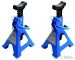 Juego 2 borriquetas / caballetes de tubo para vehiculos de hasta 2.000 kgs, (elevación 260 - 418 mm.) con protección de goma para el soporte