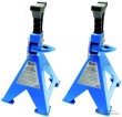 Juego 2 borriquetas / caballetes de tubo para vehiculos de hasta 6.000 kgs , ( elevación 382 - 600 mm.) con proteccion de goma para soportes