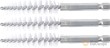Blister 3 minicepillos de nylon vastago 1/4", 15 mm