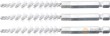 Blister 3 minicepillos de nylon vastago 1/4", 8 mm