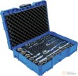 Maleta de sistema **bgs systainer t-loc 1** con bandeja de polifoam de 62 pcs. 1/2" + 1/4"