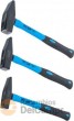 Blister 3 martillos de mecanico con mango de fibra de vidrio, din 1041 (300 - 500 - 800 grs.)