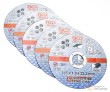 Blister 5 discos de corte acero inoxidable, 115 x 1.0 x 22.2 mm