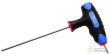 Llave acodada en "t" allen doble, 2 x 90 mm. con empuñadura