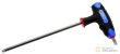 Llave acodada en "t" torx doble, t30 x 150 mm., con empuñadura