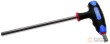 Llave acodada en "t" allen doble, 10 x 200 mm., con empuñadura