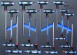 Bandeja 3/3 de polifoam con 18 llaves en "t" allen (2 x 90 - 10 x 200 mm) y torx (t10 x 90 - t50 x 200 mm) (dotación carro)