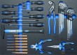 Bandeja 3/3 polifoam con 36 pcs ( martillo mecanico 300 gr. + 3 alicates + 7 destornilladores + 7 botadores + 18 llaves acodadas allen bola y torx)