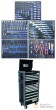 Carro portaherramientas de 8 bandejas + caja de herramientas de 4 bandejas, *pro standard max* con 263 herramientas