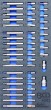Bandeja 1/3 de polifoam con 49 puntas 10 mm de culatas ( allen - torx - xzn - ribe) cortas y largas