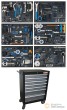 Carro portaherramientas 2100 de 7 cajones especifico de utillaje de bloqueo de distribución multimarca compuesto por para GTi104134+para GTi104135+para GTi104136+para GTi104137+para GTi104138+para GTi104139