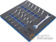 Bandeja 2/3 de polifoam con llaves combinadas con carraca articuladas 180º (8 - 19 mm.)