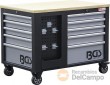 Carro portaherramientas 2 x 5 cajones + armario, vacio