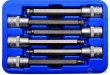 Estuche 6 vasos cortos 1/2" punta allen bola, (hb5 - 6 - 7 - 8 - 10 - 12 x 140 mm.)