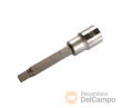 Vaso corto 1/2" punta allen, h10 x 100 mm.