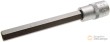 Vaso corto 1/2" punta allen, h12 x 140 mm.