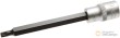 Vaso corto 1/2" punta xzn, m6 x 140 mm.