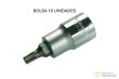 Bolsa 10 vasos cortos 1/2" punta xzn, m6 x 53 mm