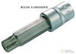 Bolsa 5 vasos cortos 1/2" punta xzn inviolable, m16h x 100mm. para transmision audi