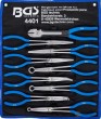 Bolsa de 9 alicates extralargos para conectores planos y de bujias, 280 mm, extralargos