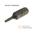 Bolsa 10 puntas torx inviolable 5/16", t10h x 30 mm