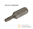 Bolsa 10 puntas torx inviolable 5/16", t20h x 30 mm