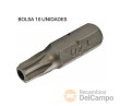 Bolsa 10 puntas torx inviolable 5/16", t40h x 30 mm