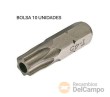 Bolsa 10 puntas torx inviolable 5/16", t45h x 30 mm