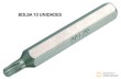 Bolsa 10 puntas torx 10 mm, t30 x 75 mm