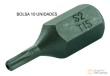 Bolsa 10 puntas torx inviolable 10 mm, t15h x 30 mm