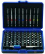 Estuche 71 puntas color inteligente, 1/4" (pl + ph + pz + tx de 25 / 75 mm)
