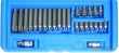 Estuche 24 puntas 10 mm. torx inviolable de 30 y 75 mm + adaptador 1/2" y 3/8"