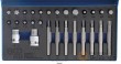 Estuche de 26 puntas 3/8" (30 & 75 mm.) allen (4-12 mm.) - torx (t20-t55) - xzn ( m5-m12) + 2 vasos adaptadores h3/8" & h1/2" a m3/8"