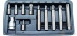 Estuche 10 puntas 10 mm. xzn (m5 - m12) de 30 y 75 mm. + adaptador 1/2", kraftmann