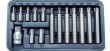 Estuche 14 puntas 10 mm. torx (t20 - t55) 30 y 75 mm. + adaptador 1/2"