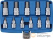 Estuche 12 vasos cortos 1/2" con punta allen sae (7/32"-1/4"-9/32"-5/16"-3/8"-15/32" x 55 mm. / 9/16"-5/8"-11/16"-13/16"-3/4" x 70 mm.)