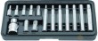 Estuche 15 puntas 10 mm. allen (h4 - h12) 30 y 75 mm. + adaptador 1/2", kraftmann