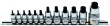 Regleta 12 vasos cortos 1/4" + 3/8" + 1/2", punta torx reforzada ( t8 - t60 )