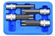 Estuche 4 vasos cortos 1/2" punta torx-h (t70h - t80h - t90h - t100h), especial vehiculo industrial